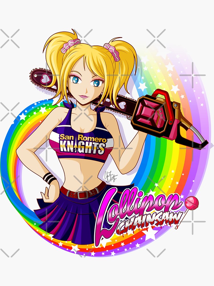 "Lollipop Chainsaw" Sticker by zombiegirl01 Redbubble