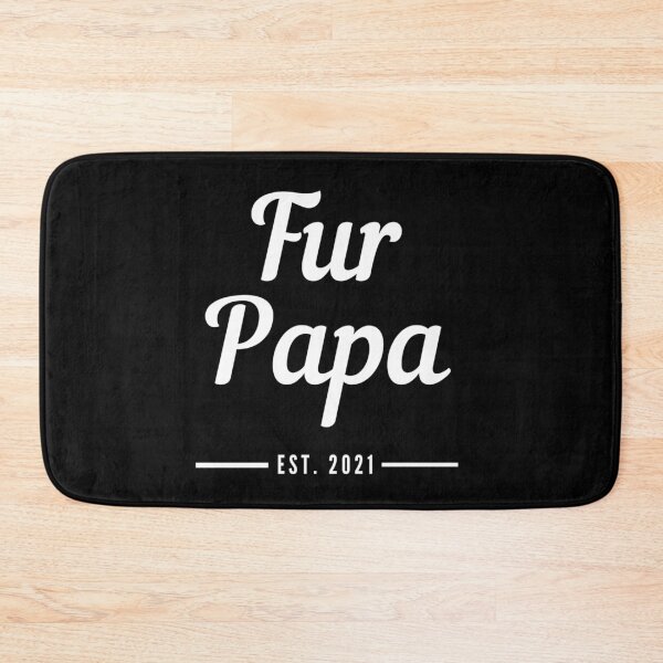 Item preview, Fur Papa. Established 2021. Text only design. Cursive, script handwriting. Retro. designed and sold by JellyBeenzz.