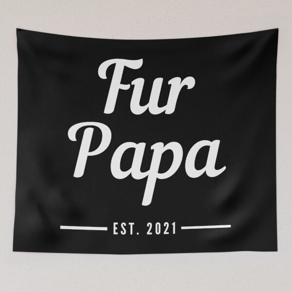 Item preview, Fur Papa. Established 2021. Text only design. Cursive, script handwriting. Retro. designed and sold by JellyBeenzz.