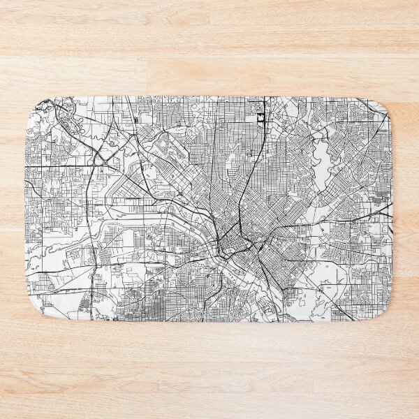 Item preview, Dallas White Map designed and sold by multiplicitymap.