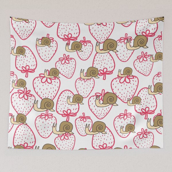 Item preview, Cute Snails on Strawberry Field designed and sold by Unicorn7Magic.