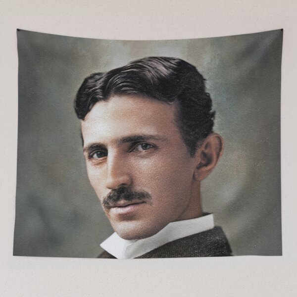 Item preview, Nikola Tesla colorized photo designed and sold by KAI-Studio.