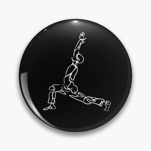 Item preview, Contour Line Yoga-Crescent lunge Pose 1(WI) designed and sold by FranksArtWorld.