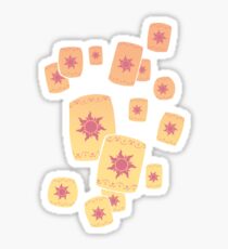 Floating Lanterns Gleam Sticker