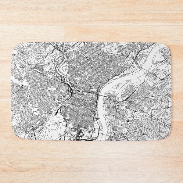 Item preview, Philadephia White Map designed and sold by multiplicitymap.