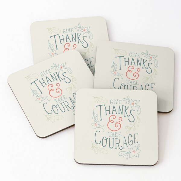 Item preview, Give Thanks & Take Courage (Green) designed and sold by abi bryan design.