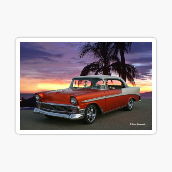Item preview, 1956 Chevy Belair on the beach with Palm Trees designed and sold by rharrisphotos.
