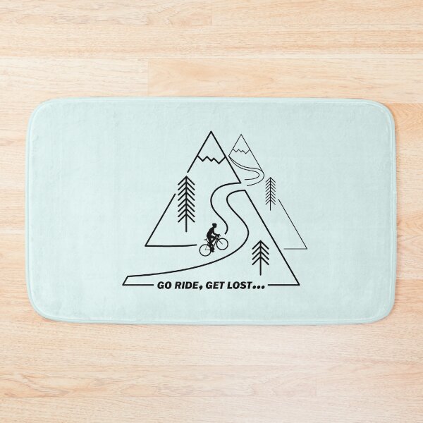 Item preview, Climbing Double Peaks on Winding Road Black Line Art designed and sold by RabeDesigns.