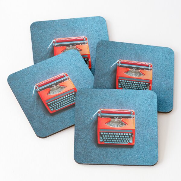 Item preview, Red Portable Typewriter on Blue designed and sold by Richard Nixon.
