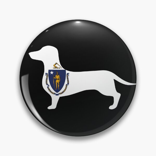 Item preview, Massachusetts Dachshund Flag designed and sold by Wienerful.