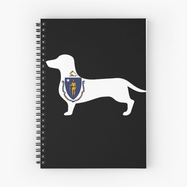 Item preview, Massachusetts Dachshund Flag designed and sold by Wienerful.