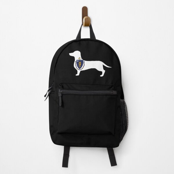 Item preview, Massachusetts Dachshund Flag designed and sold by Wienerful.