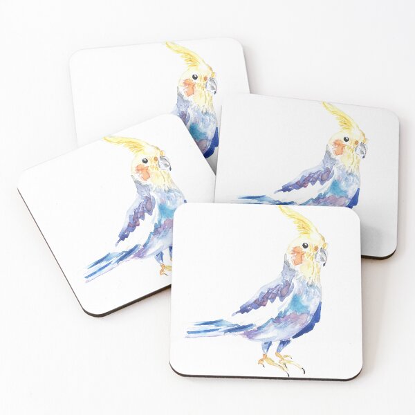 Artikelvorschau, Blaues Papageienaquarell-Original entworfen und verkauft von BeeTartprints.