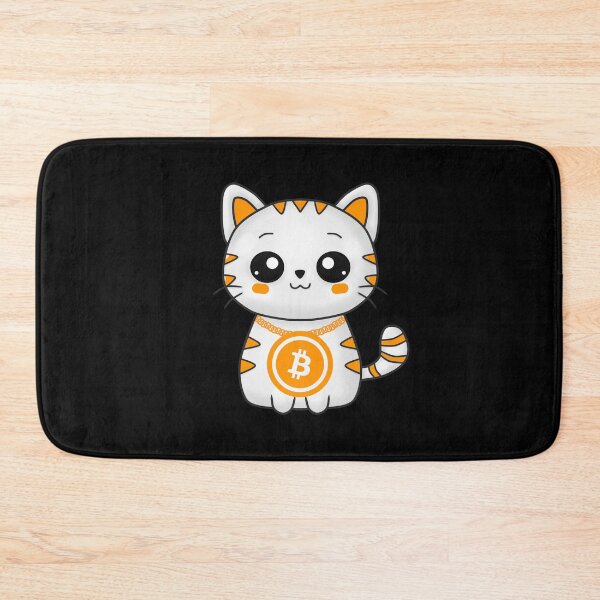 Item preview, Kawaii Bitcoin Cat HODL Crypto Coin designed and sold by ThreadsNouveau.