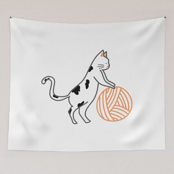 Item preview,  FUNNY CAT PLAYING  WITH  WOOL BALL  designed and sold by Totaghyr.