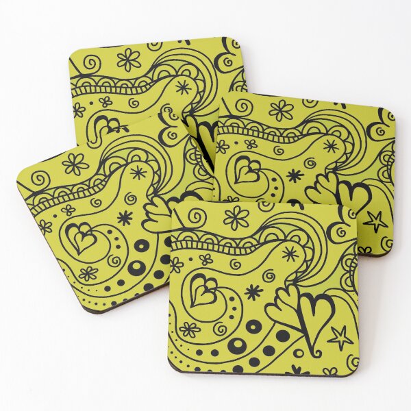 Item preview, Abstract Retro Yellow Hippy designed and sold by Pavnud.