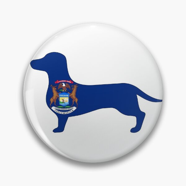 Item preview, Michigan Dachshund Flag designed and sold by Wienerful.