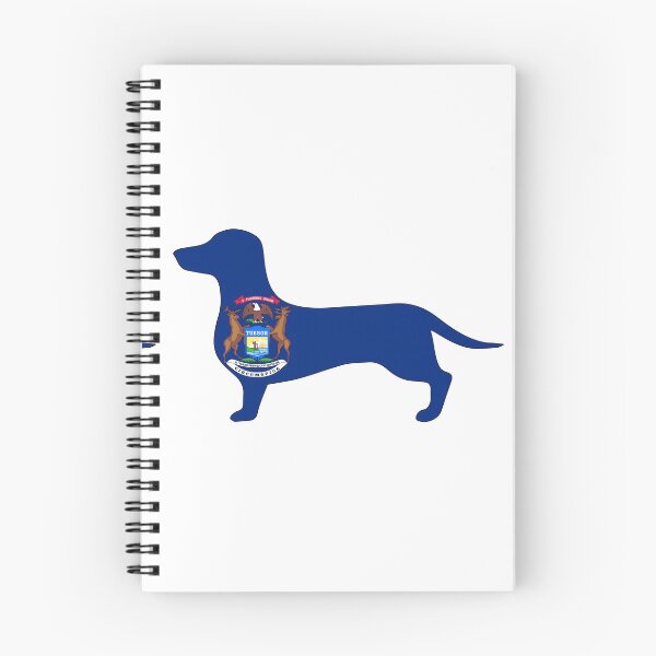 Item preview, Michigan Dachshund Flag designed and sold by Wienerful.
