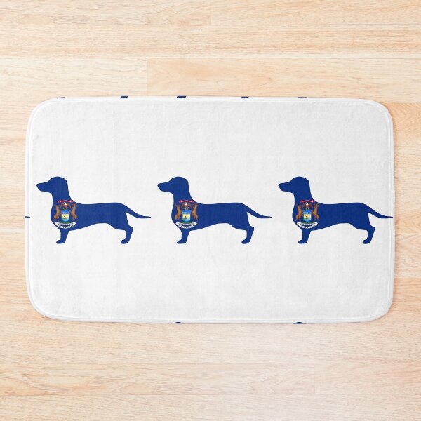 Item preview, Michigan Dachshund Flag designed and sold by Wienerful.