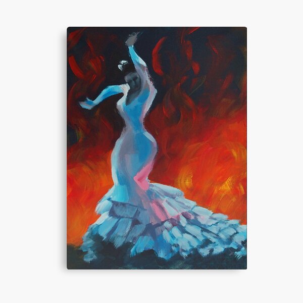 Flame - Flamenco Dancer Painting Canvas Print