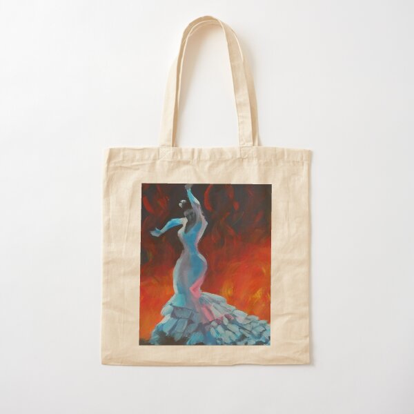 Flame - Flamenco Dancer Painting Cotton Tote Bag