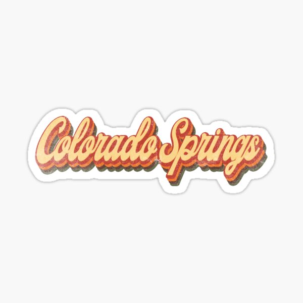 Colorado Springs Colorado State Retro Vintage 70s 80s distressed Sticker