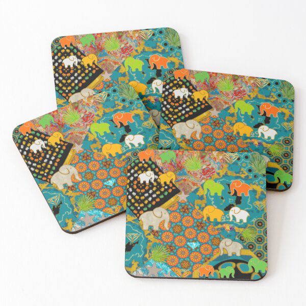 Item preview, Colorful Elephants Patchwork Design designed and sold by Pretty-Bird.