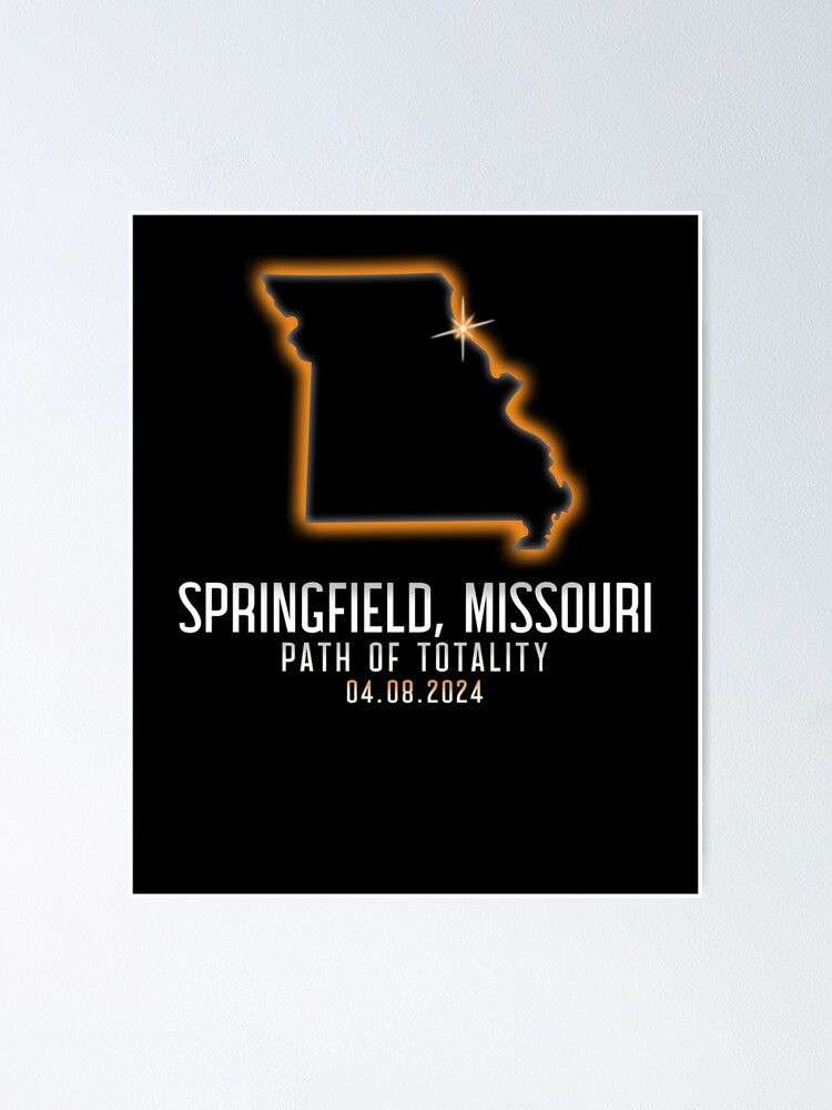 Imagen 1 de 3, Póster con la obra Springfield Missouri Totality 4.8.24 Total Solar Eclipse Gear, diseñada y vendida por DynamicDesign.