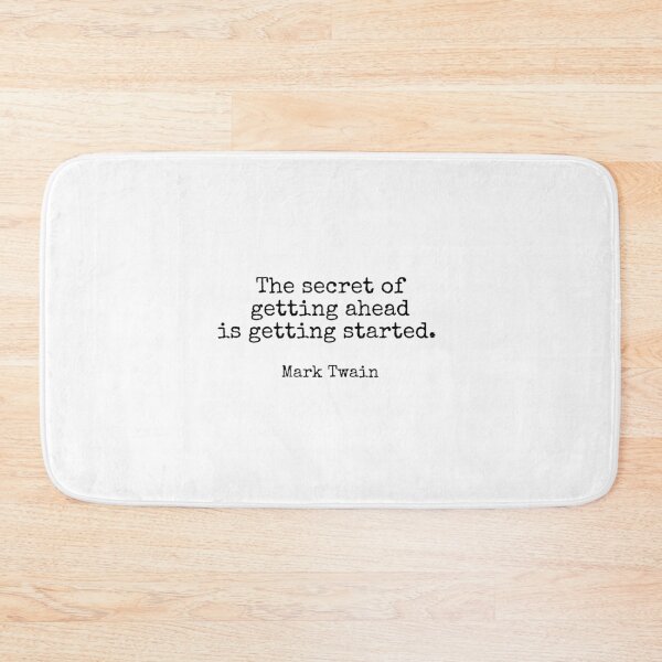 Item preview, The secret of getting ahead is getting started. - Mark Twain typewriter vintage text designed and sold by Inspirationmotivation.