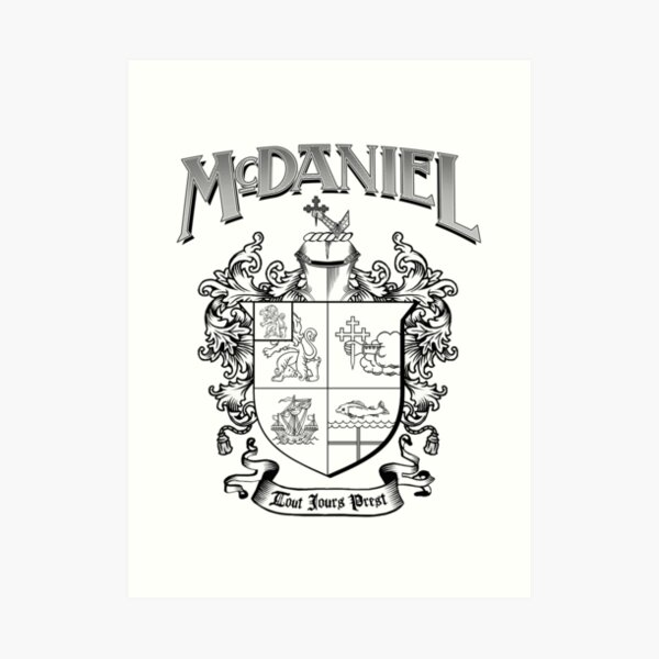 "McDaniel family crest / heraldic shield / coat of arms" Art Print for