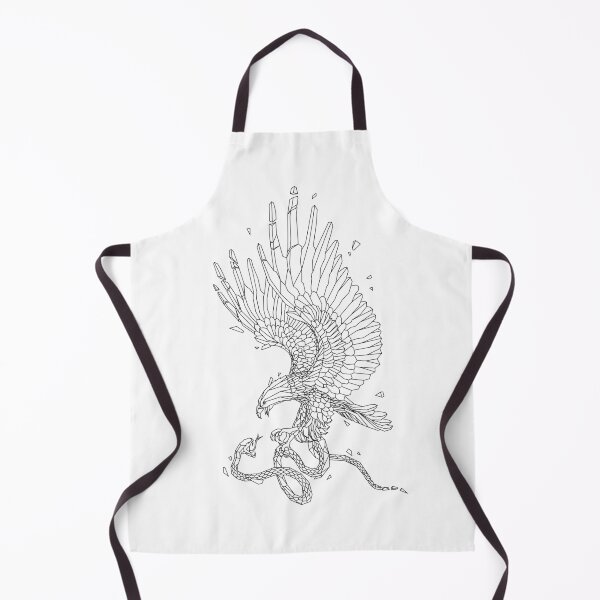 Item preview, Bald Eagle Hunting A Snake Geometric Line Art designed and sold by 5thSeason.