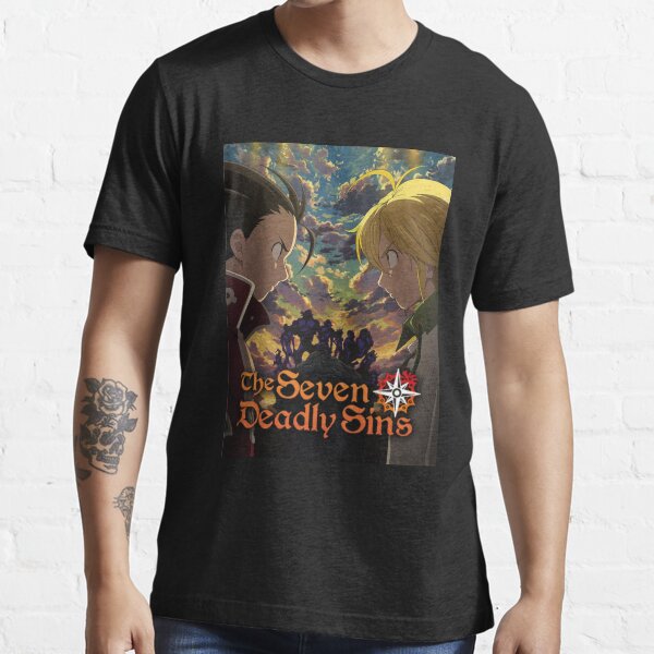 The Seven Deadly Sins Anime T Shirt Black