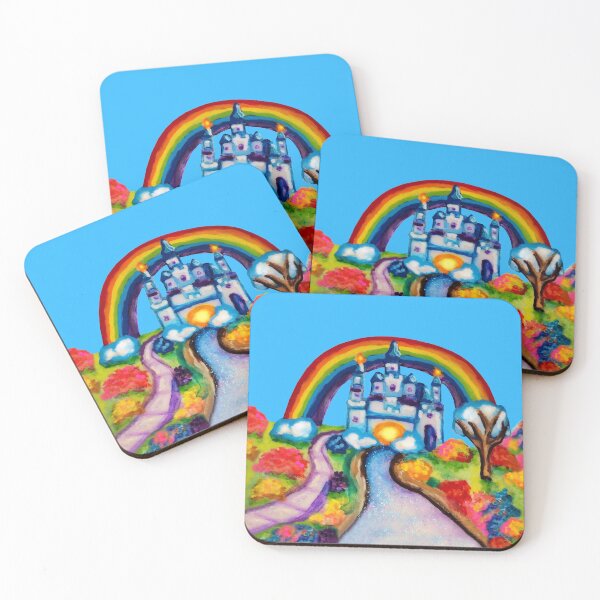 Item preview, Castle Fantasy Floral Rainbow Landscape designed and sold by Deborah Camp.