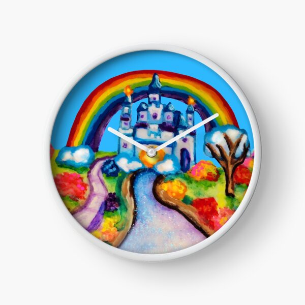 Item preview, Castle Fantasy Floral Rainbow Landscape designed and sold by Deborah Camp.