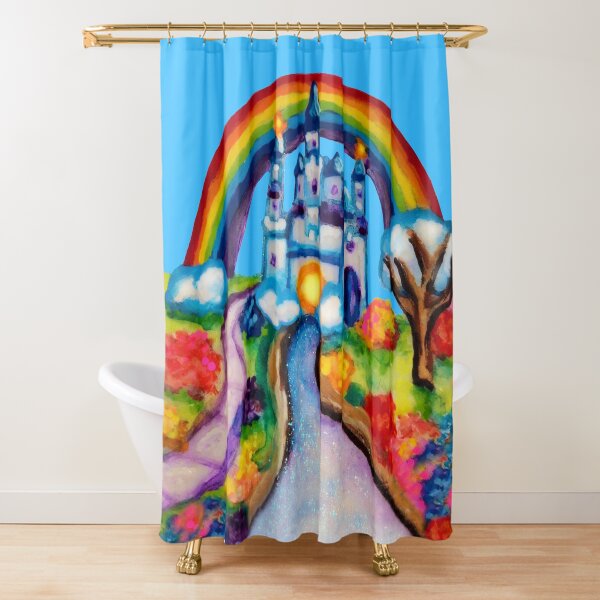 Item preview, Castle Fantasy Floral Rainbow Landscape designed and sold by Deborah Camp.