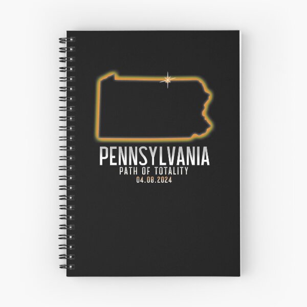 Item preview, Map Of Pennsylvania Path Totality 4.8.24 Total Solar Eclipse Gear designed and sold by DynamicDesign.
