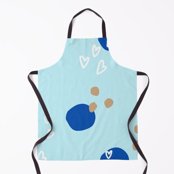 Aperçu de l'œuvre Motif bleu simple avec des coeurs et des points créée et vendue par PatternParadise.