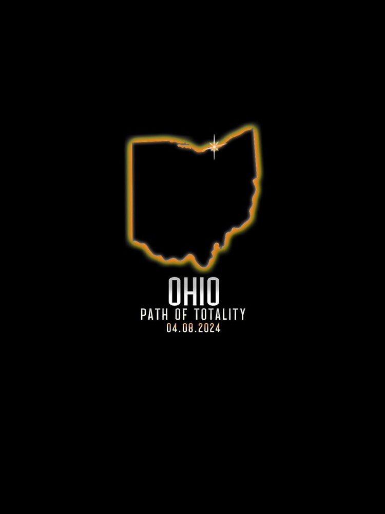 Imagen 4 de 4, Funda de iPhone con la obra Map Of Ohio Path Of Totality 4.8.24 Total Solar Eclipse Gear, diseñada y vendida por DynamicDesign.