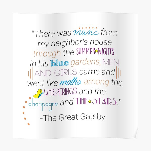 Poster The Great Gatsby Redbubble