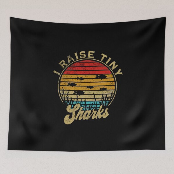 Item preview, I Raise Tiny Sharks Funny Vintage Retro 1970s Fish Lover designed and sold by Dan66.