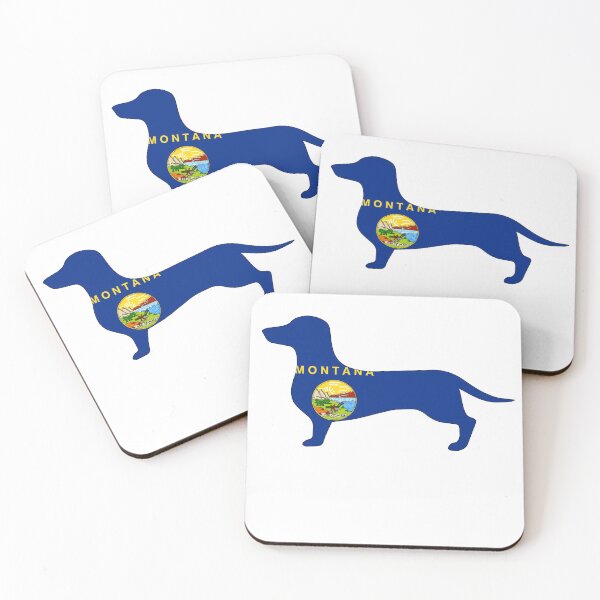 Item preview, Montana Dachshund Flag designed and sold by Wienerful.