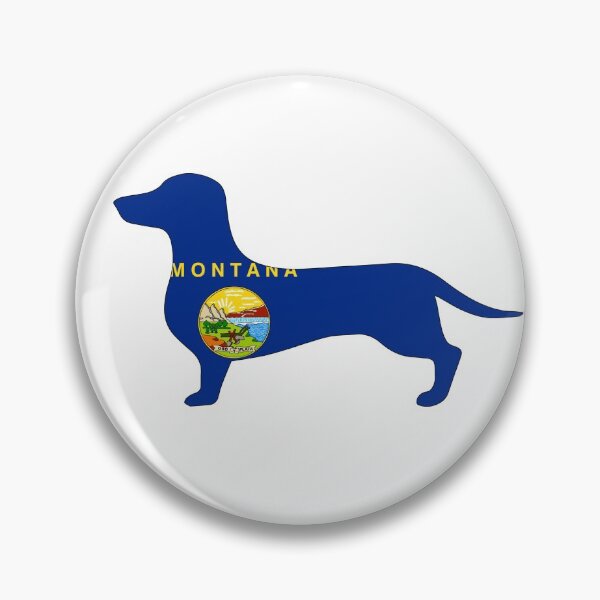 Item preview, Montana Dachshund Flag designed and sold by Wienerful.