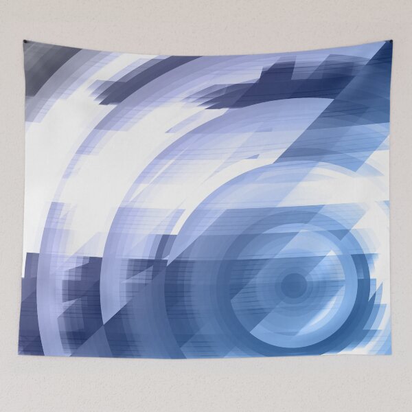 Item preview, Deep blue splash ripples modern artwork Abstraction designed and sold by Thecolorschemer.