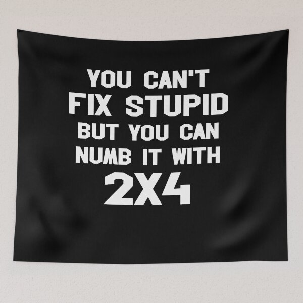 Item preview, You can't fix stupid but you can numb it with 2x4 designed and sold by Andrea Lina.