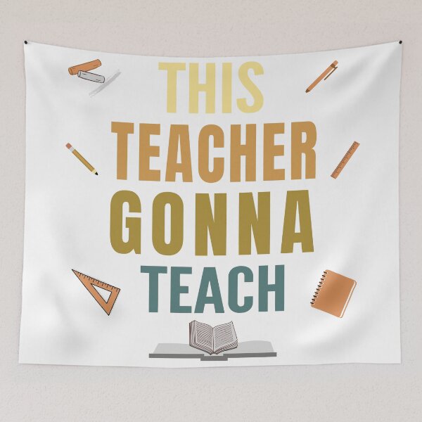 Item preview, This teacher gonna teach - Educational quote designed and sold by Soul  ArtLove.