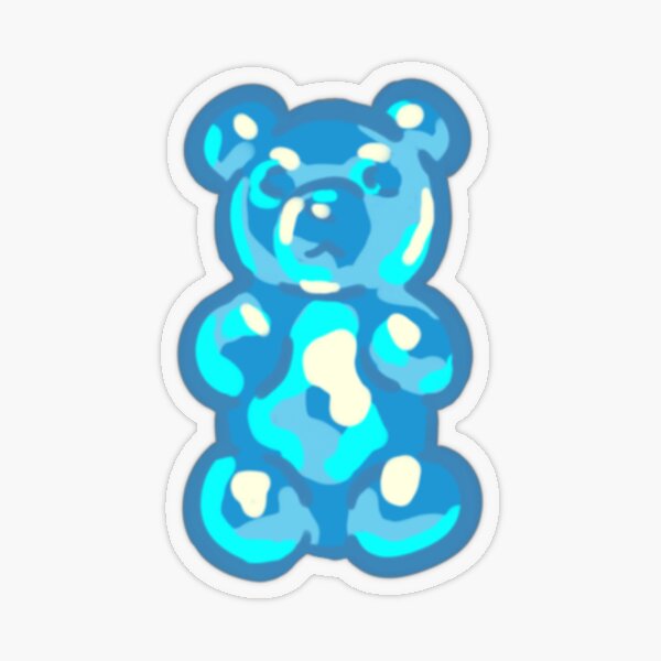 Blue Gummy Bear Sticker – Doodlecorn