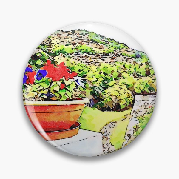 Item preview, Fognano: view with flowerpot designed and sold by Giuseppe Cocco.