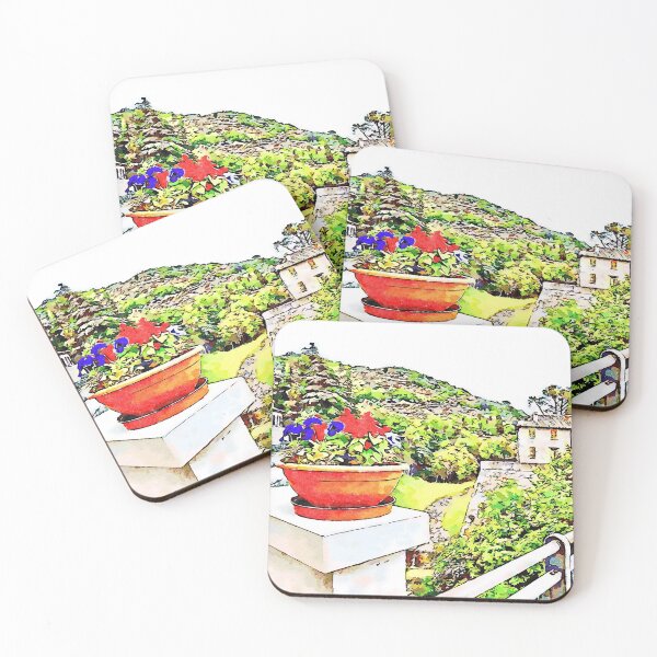 Item preview, Fognano: view with flowerpot designed and sold by Giuseppe Cocco.