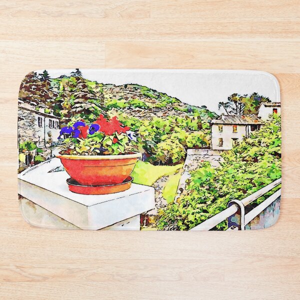 Item preview, Fognano: view with flowerpot designed and sold by Giuseppe Cocco.