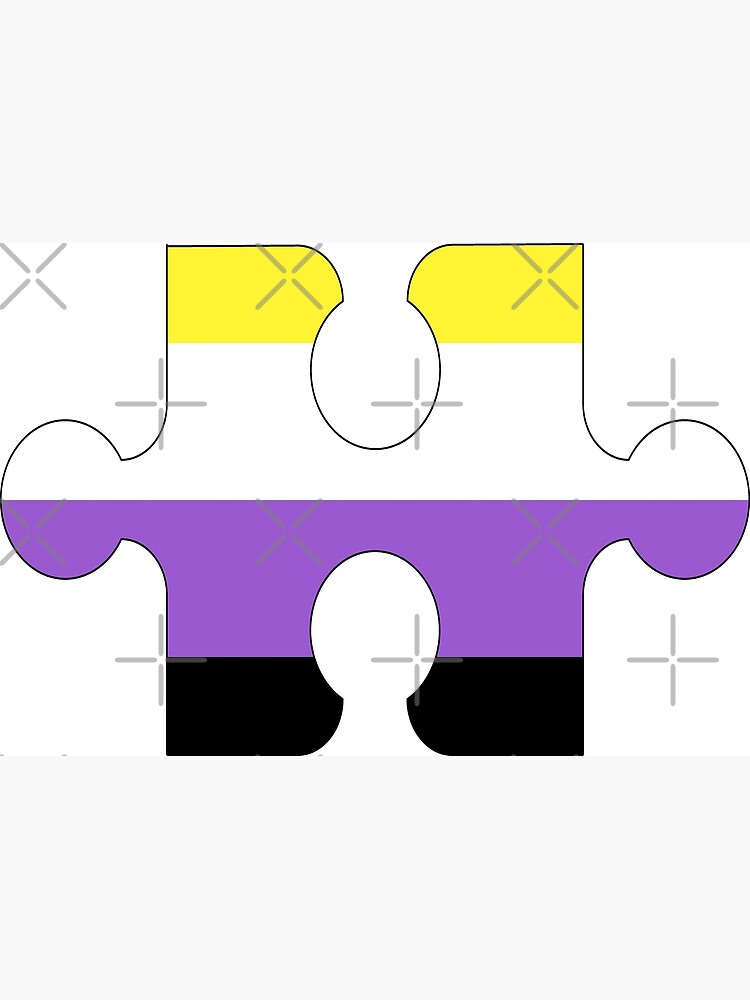 "Nonbinary flag autism puzzle piece" Poster for Sale by MrETees